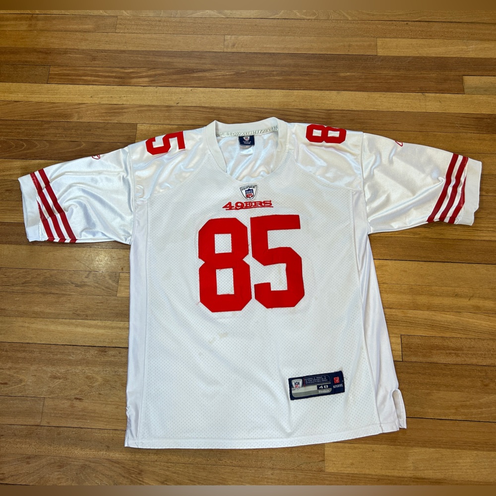 49ers Vernon Davis 85 Jersey Onfield Reebok 48 White P7